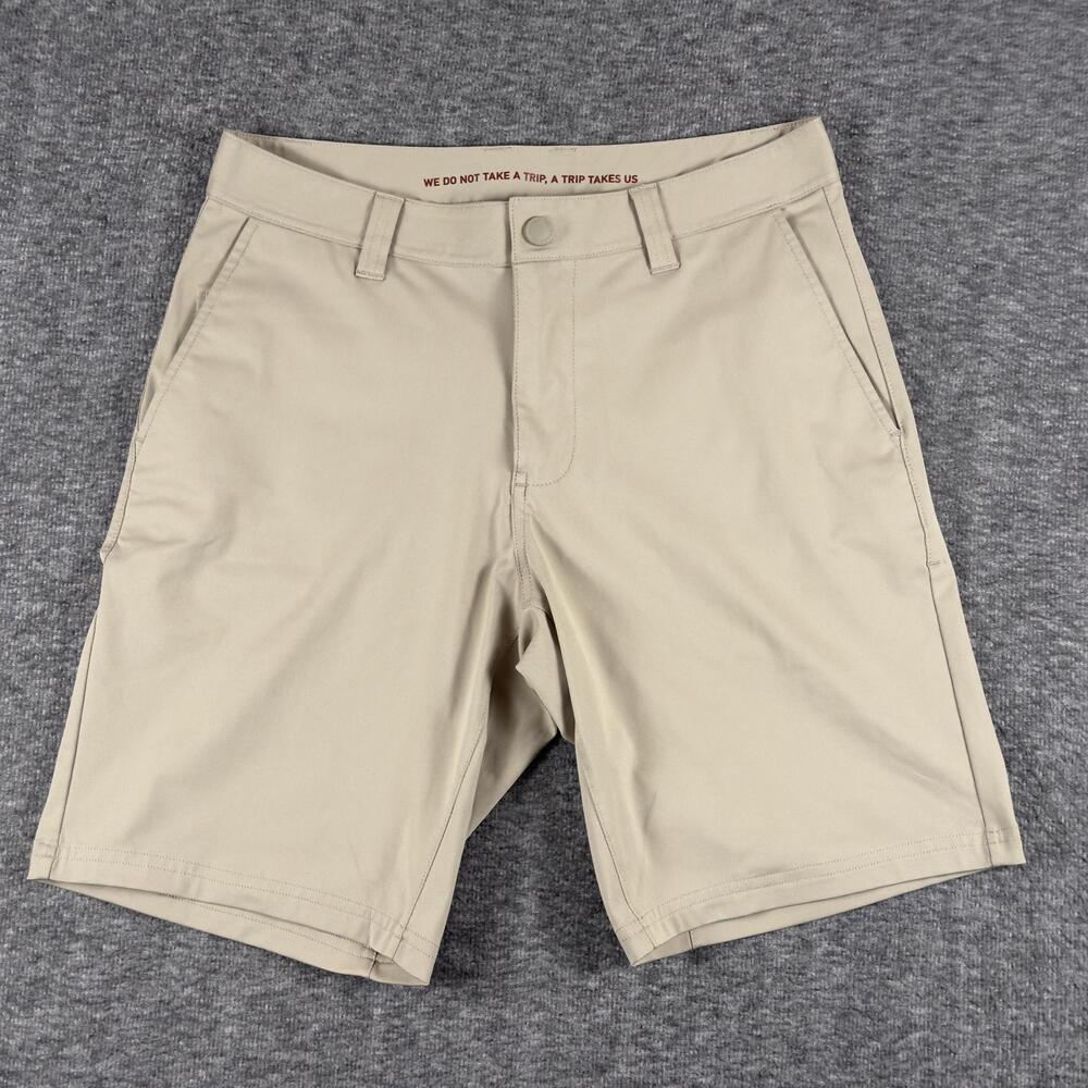 Rhone Shorts Mens 28 Beige Chino 7 Inch Inseam Performance Travel Casual